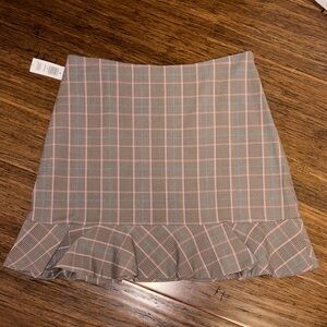 BRAND NEW Sunday Best Plaid Ruffle Hem Skirt